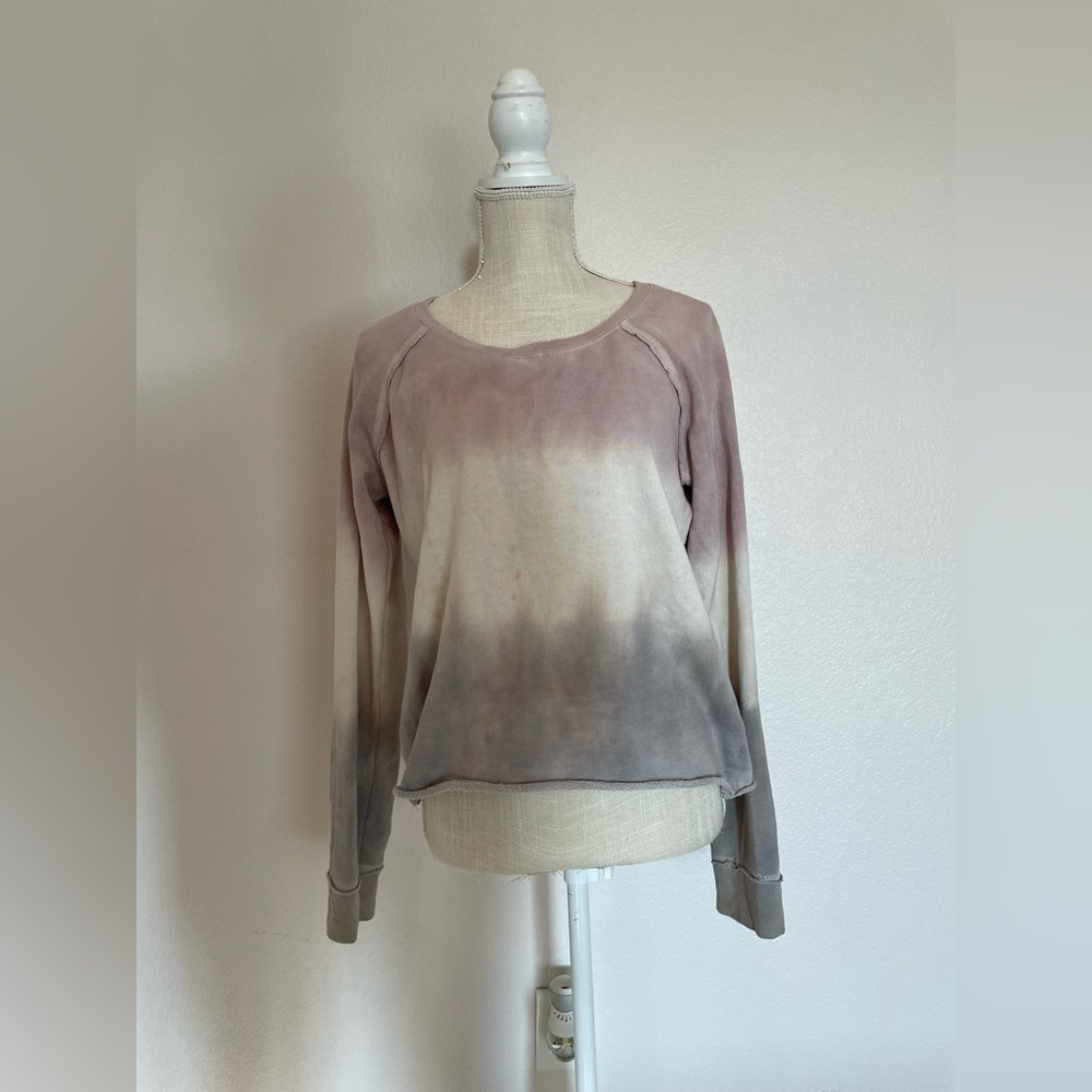 Dip-dyed pull over sweatshirt